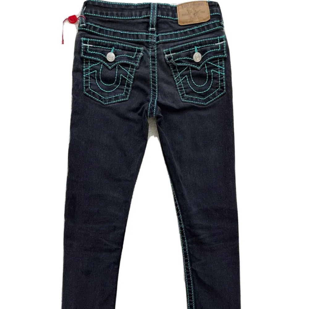 Girls’ True Religion Black Denim Button ‘Skinny Selection’ Jeans Size 12